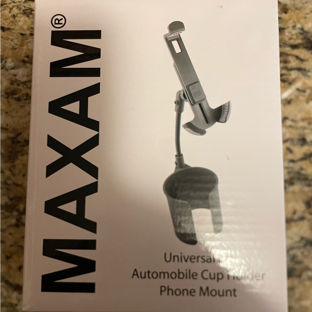 MAXAM Black Universal Automobile Cup Holder Phone Mount